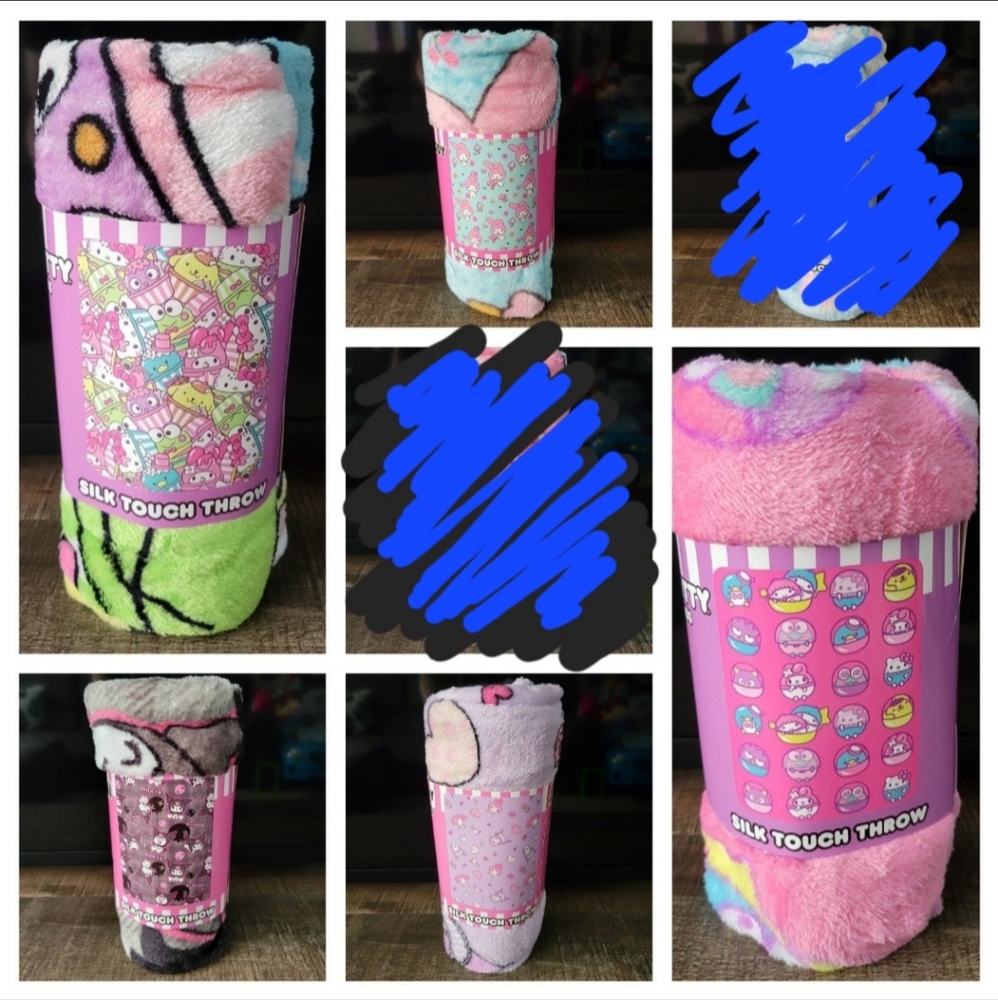 (5) Sanrio Blankets Bundle